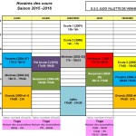 horaires Judo